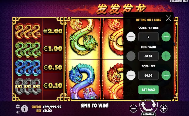 betting at 888 dragons