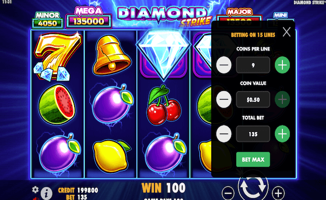 diamond strike scratch card betting