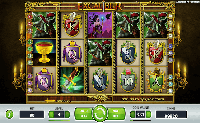 excalibur slot gameplay