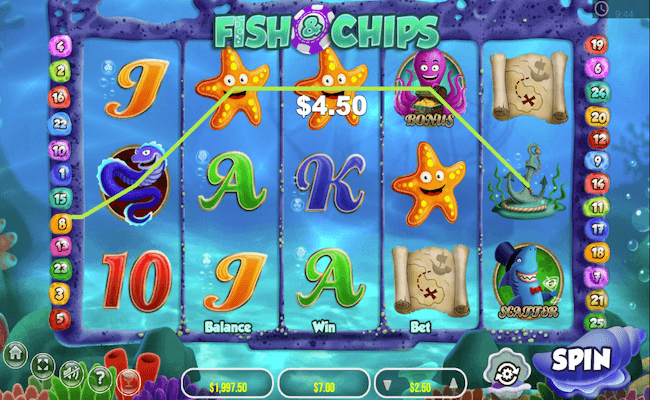 fish and chips game interface