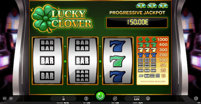 lucky clover game interface