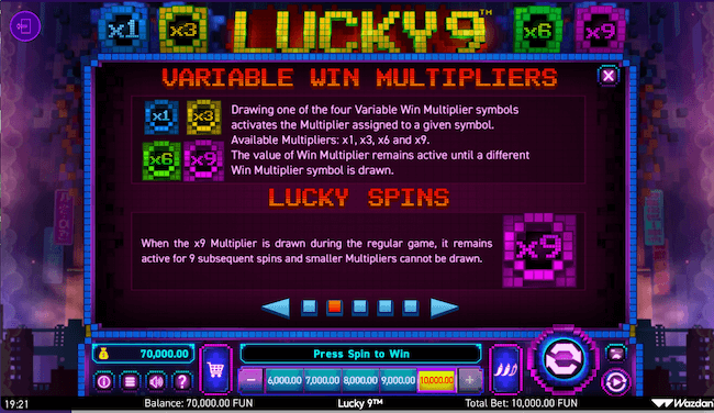 other features of lucky 9