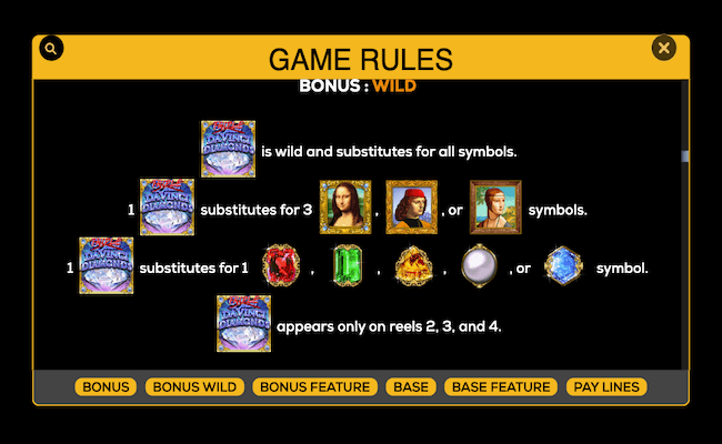 triple double davinci diamonds bonus wild