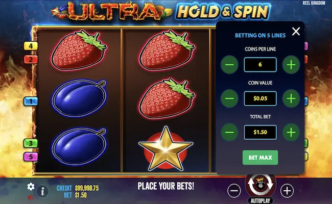 ultra hold and spin betting