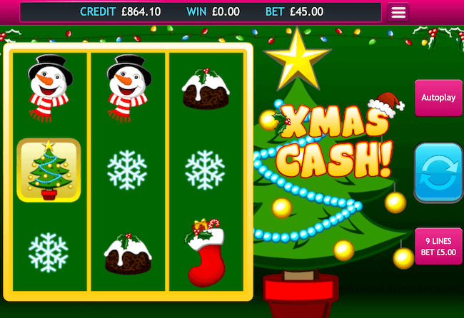 xmas cash game interface